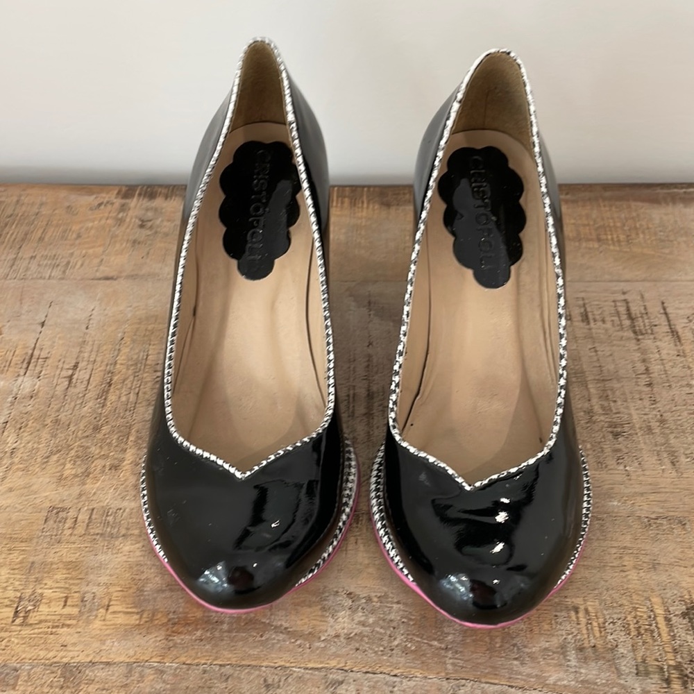 Cristifolie patent leather shoes